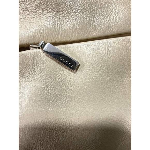 Gucci Vintage Bamboo Leather Baguette Beige Shoulder Bag - Picture 12 of 16